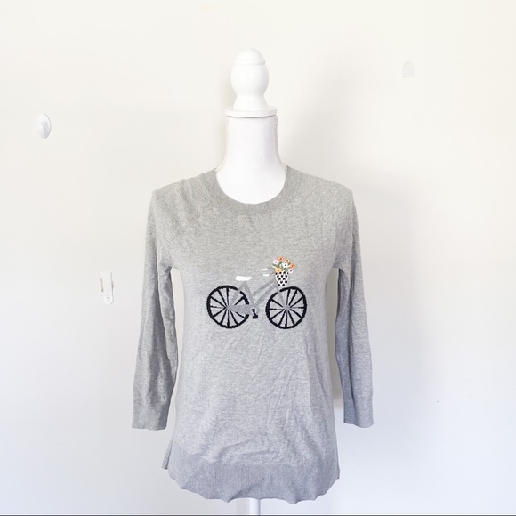 Loft / XS / Embroidered Cottagecore Bicycle Sweater - Picture 2 of 6
